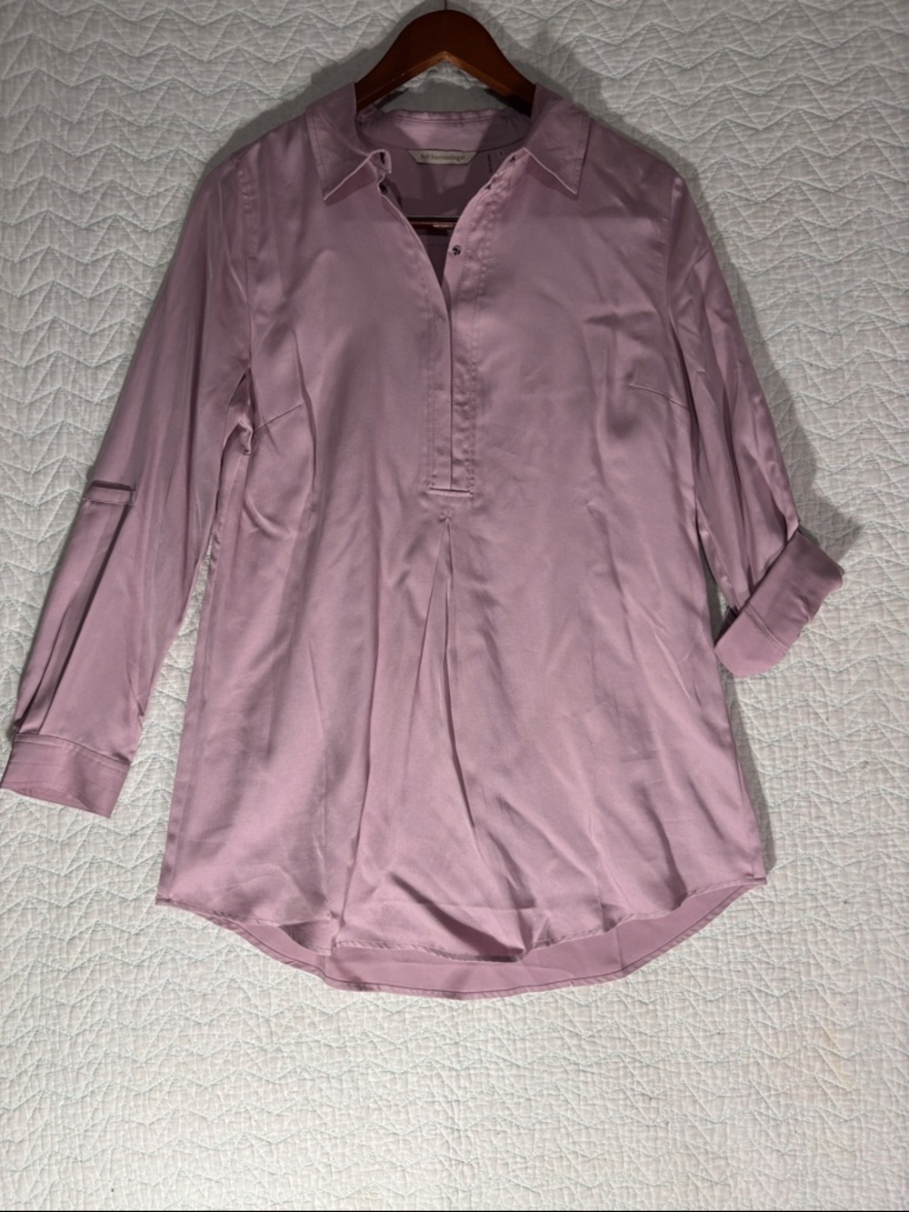 Soft Surroundings Dusty Mauve Long Sleeve Tunic Dress